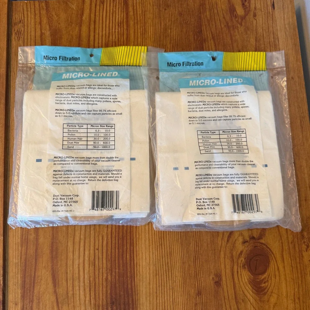 Set of 2 Micro Lined Vacuum Cleaner Bag AntiBacterial Eureka Style RR 3 Unopened